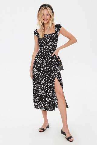 Floral Lace-Up Back Dress | Forever 21 (US)