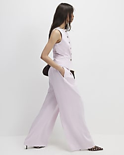 Pink Wide Leg Trousers | River Island UK & IE