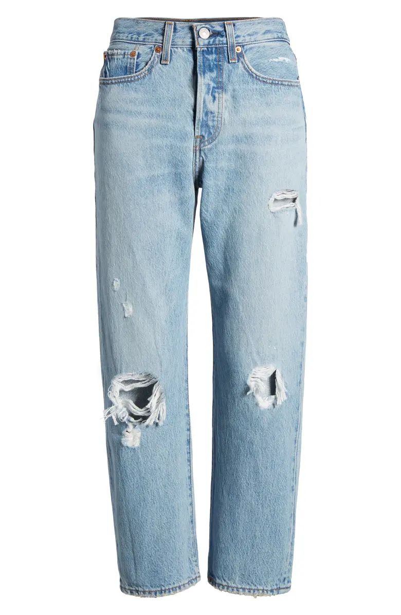 Wedgie Ripped Straight Leg Jeans | Nordstrom