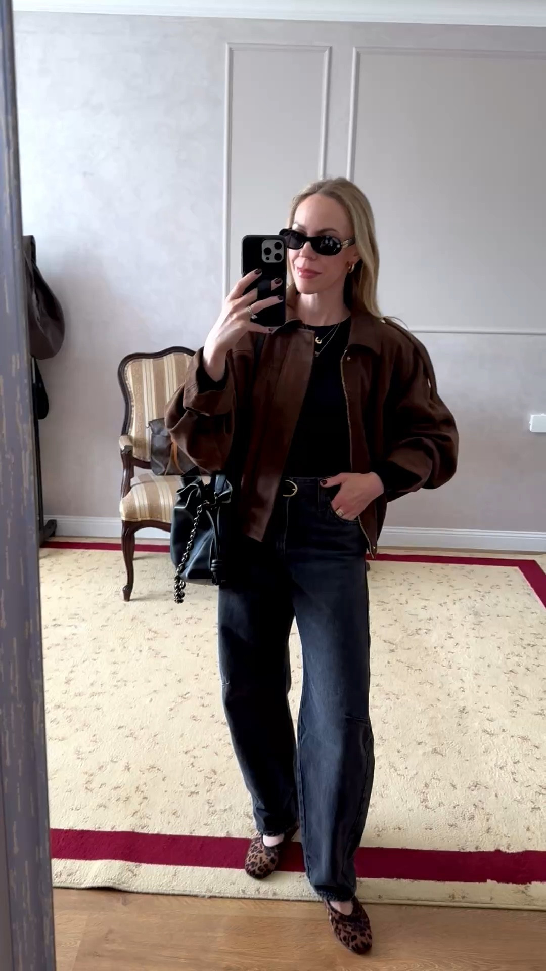 @Levi's barrel jeans on sale 30% off, 
@Zara faux suede bomber jacket under $100, Leopard print ballet flats,
Spring outfit, 

#LTKSaleAlert #LTKOver40 #LTKSpringSale