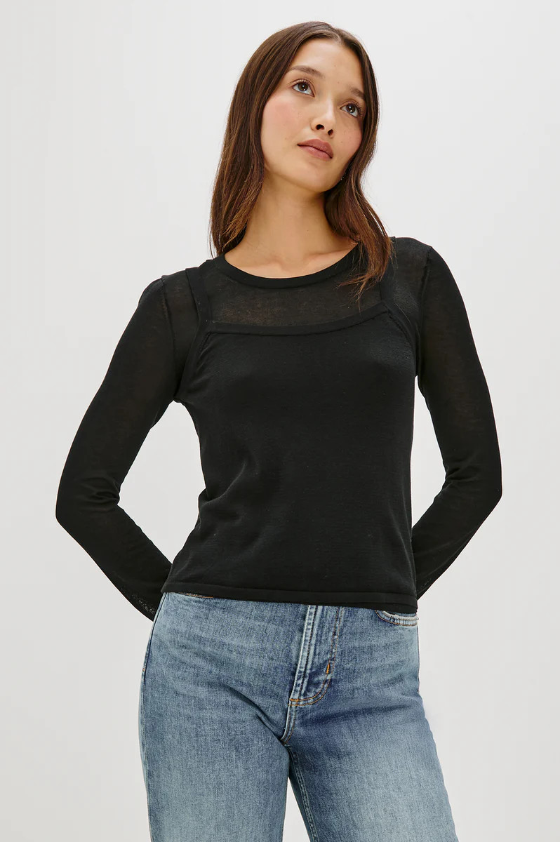 LOVISA TOP - BLACK | Rails