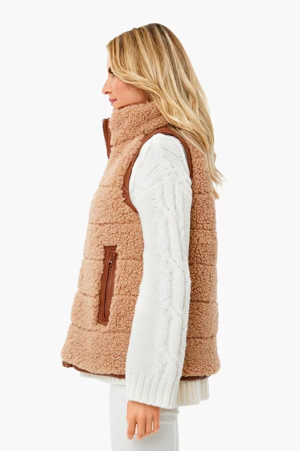 Leather and Shearling Reversible Beckham Vest | Tuckernuck (US)