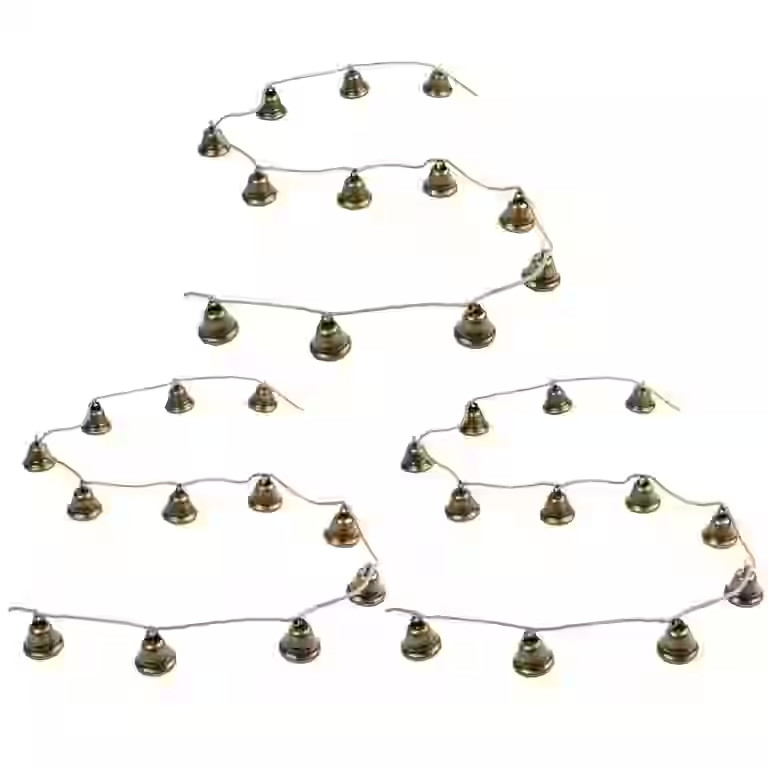 Vintage Bell Lanyard, Vintage Cow Bells Garland Gold Metal Bells with Jute Hanging Rope, Easy to ... | Walmart (US)