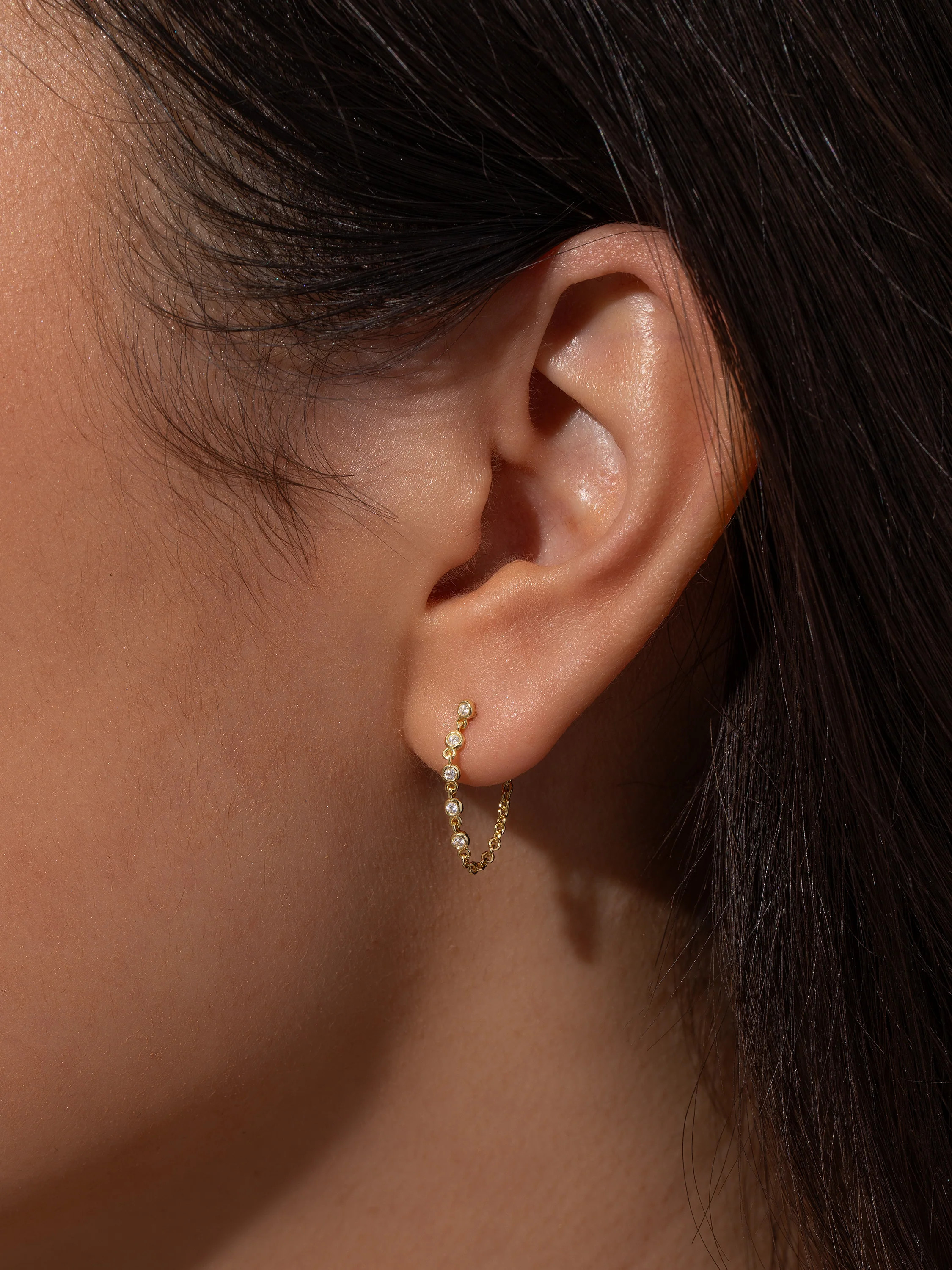 Gold Gem and Chain Earrings | Dangle Earrings | Uncommon James | Uncommon James