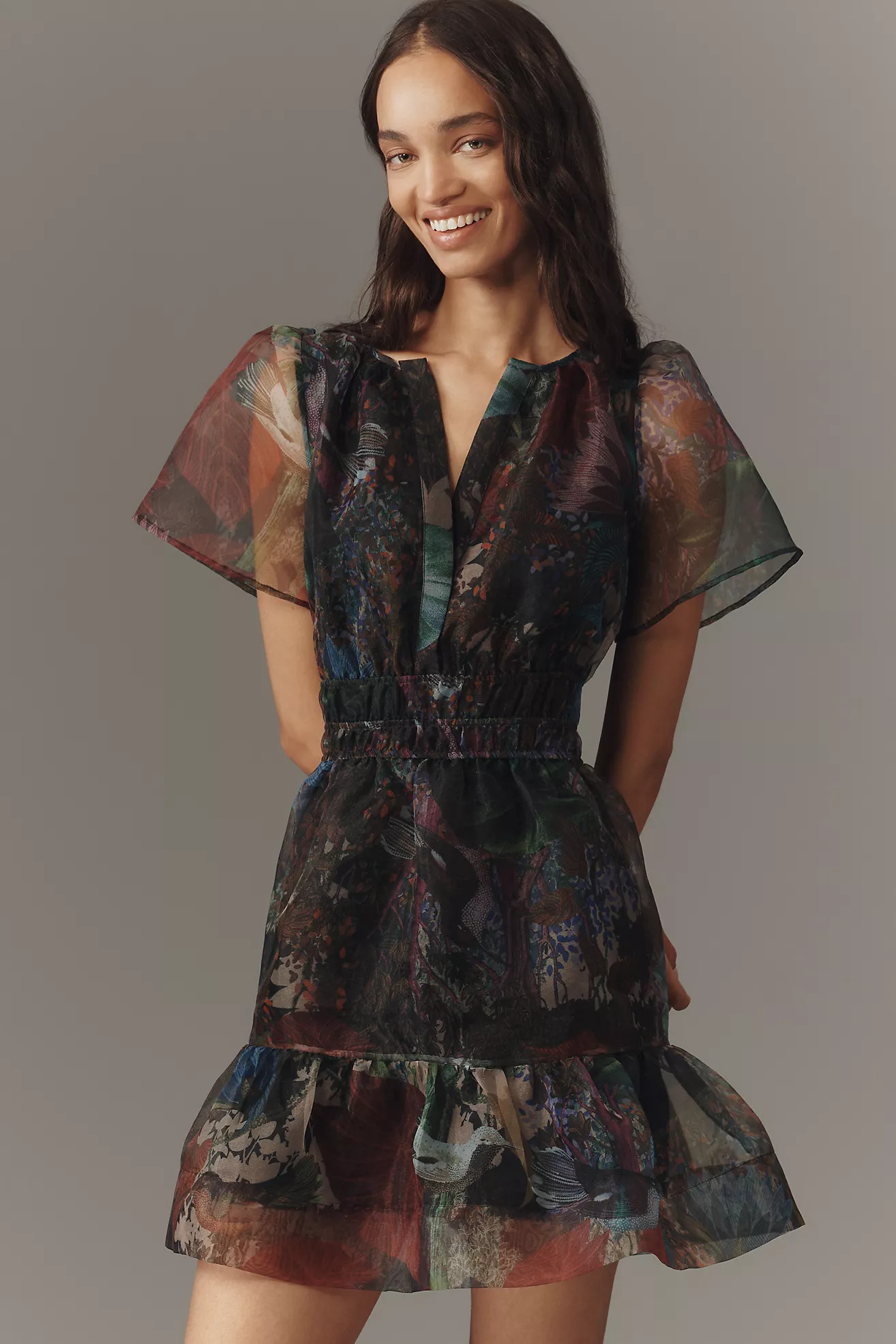 The Somerset Organza Mini Dress | Anthropologie (US)