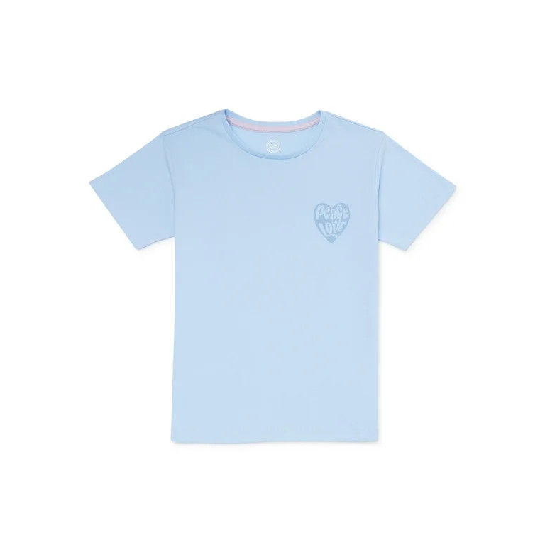 Wonder Nation Girls Boxy Graphic Tee, Sizes 4-18 | Walmart (US)