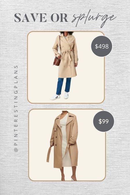 Save or splurge trench coat  

#LTKunder100 #LTKstyletip #LTKworkwear