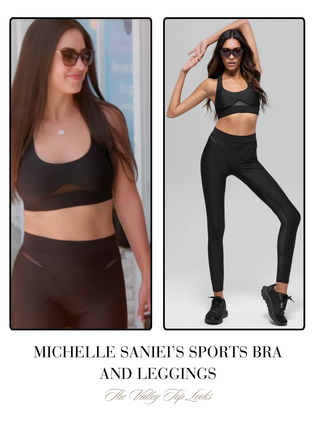 Michelle Saniei's Black Mesh Panel Sports Bra and Leggings on The Valley Season 3 Episode 2 

 