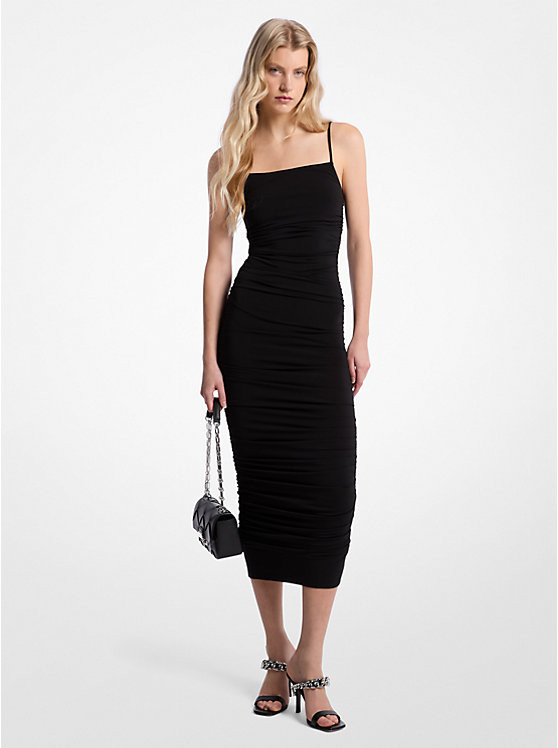 Ruched Stretch Matte Jersey Dress | Michael Kors US