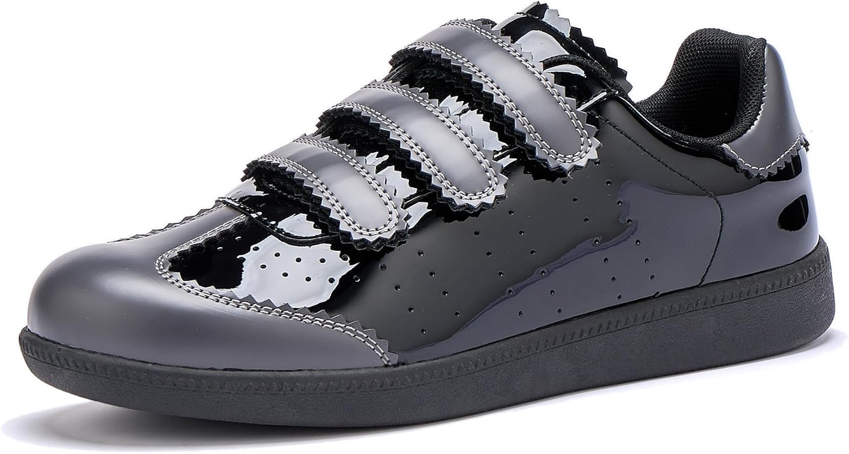 Sneakers for Women Lightweight Tennis Shoes Fashion Vegan Leather Hook & Loop Sneakers Non-Slip W... | Amazon (US)