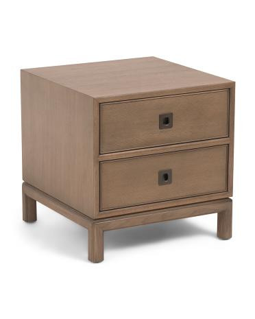 22x22 Montauk Oak 2 Drawer Side Table | TJ Maxx