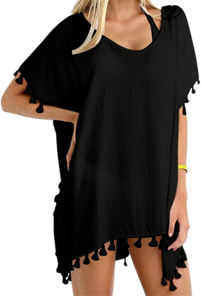 Women's Chiffon Swimsuit Beach Bathing Suit Cover Ups for Swimwear | Amazon (US)