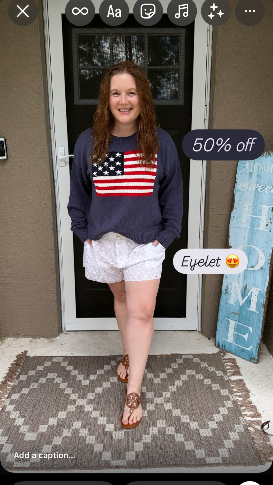 Americana, Coastal style, flag sweater, Old Navy style, Old Navy sale, eyelet boxers, Target style, Tory Burch sandals, Wild Fable boxer shorts

Sweater- L Tall (for length)
Eyelet boxers- TTS / have room so maybe even size down one

#LTKMidsize #LTKSaleAlert #LTKFindsUnder50