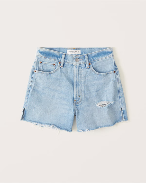 High Rise 4 Inch Mom Shorts | Abercrombie & Fitch (US)