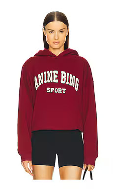 ANINE BING Alec Hoodie Sport in Cabernet from Revolve.com | Revolve Clothing (Global)