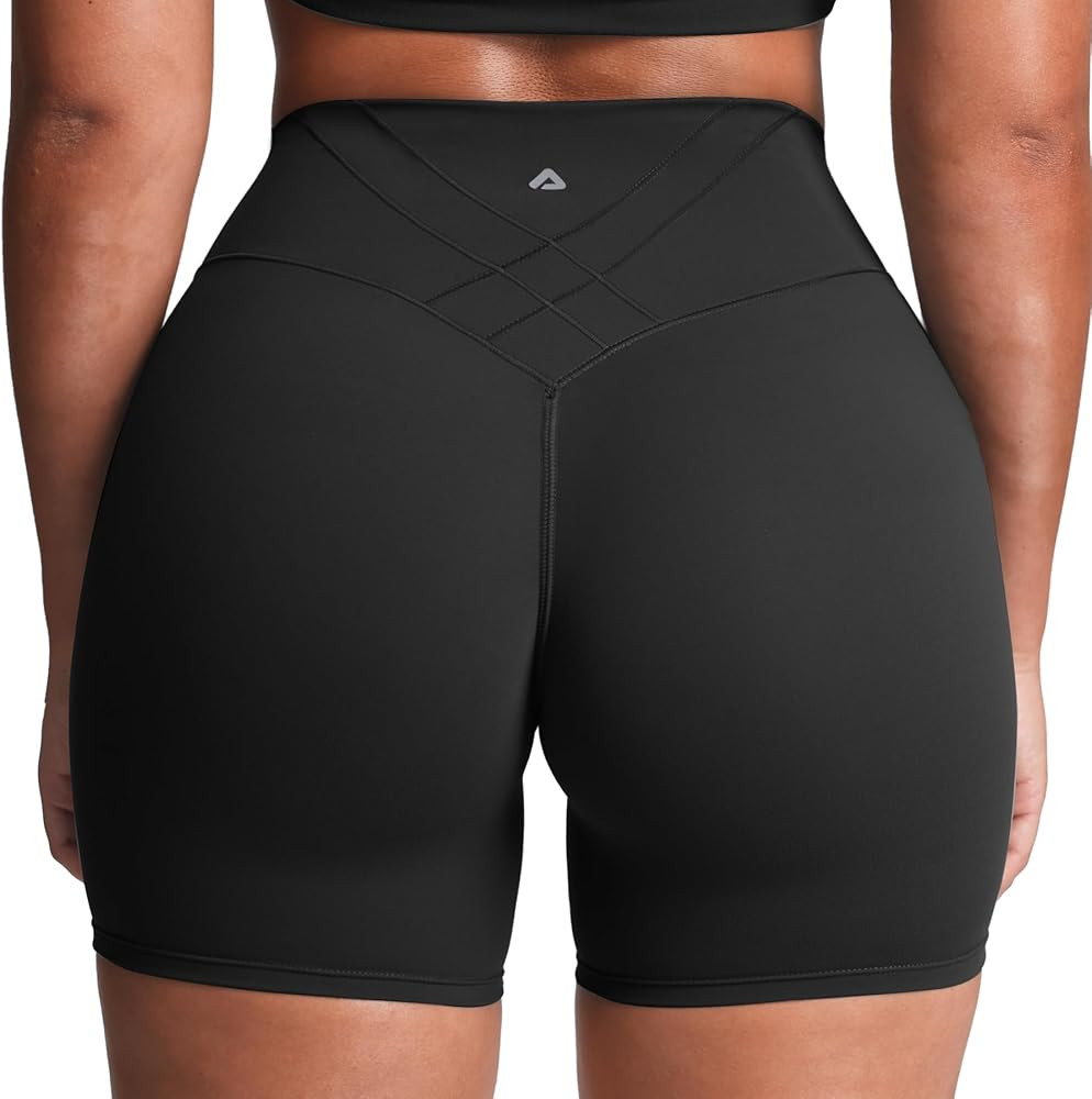 Aoxjox Women‘s Workout Velura Biker Shorts High Waisted Hidden Scrunch PlushFlex™ Athletic Yo... | Amazon (US)