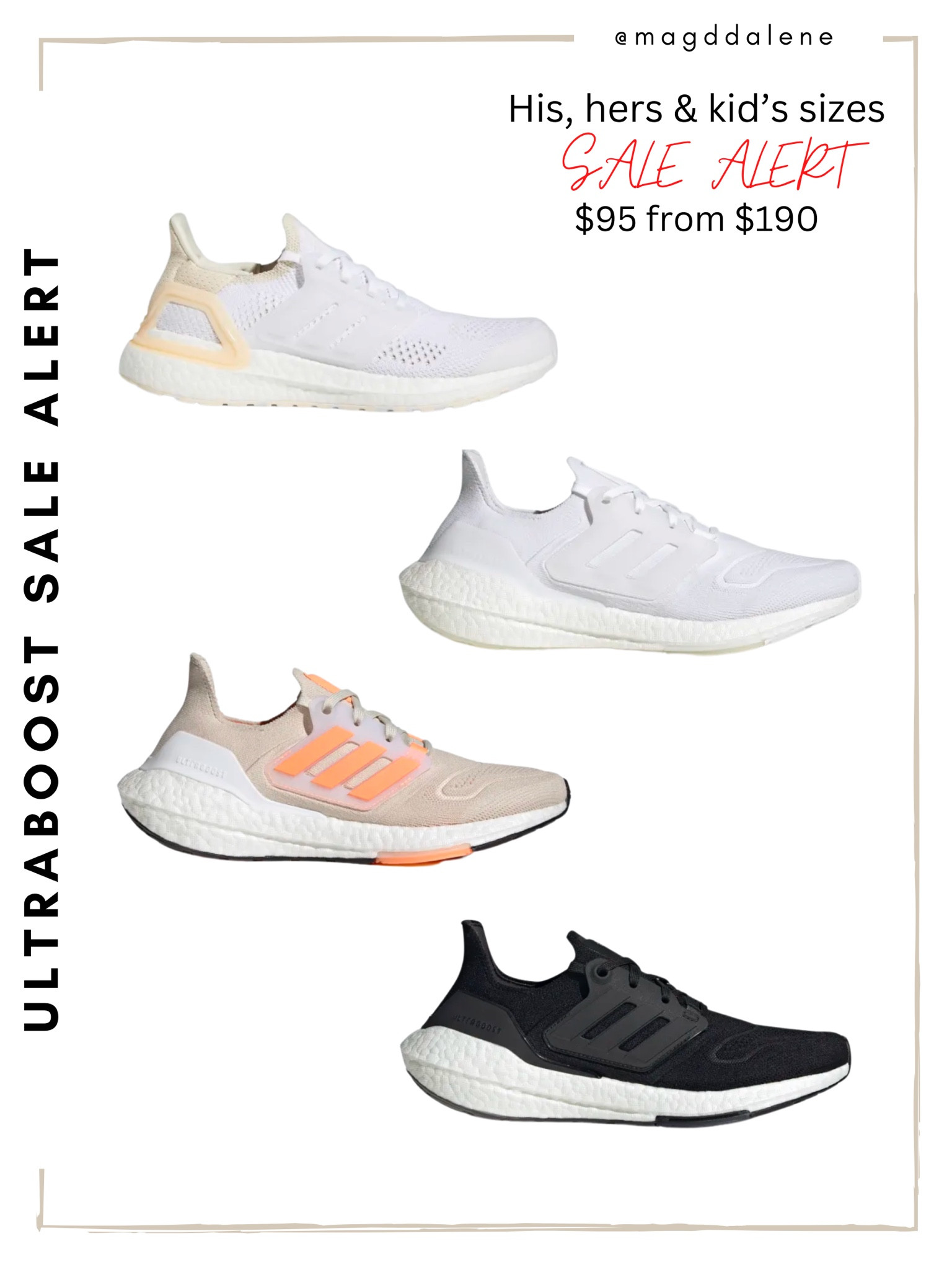 Sale alert for adidas ultra boost trainers! These running shoes are light and comfortable. Perfect for workouts and everyday use. Sneakers are my first choice for travel. Comfort over everything else! This is a great deal. 

#LTKsalealert #LTKCyberweek #LTKshoecrush