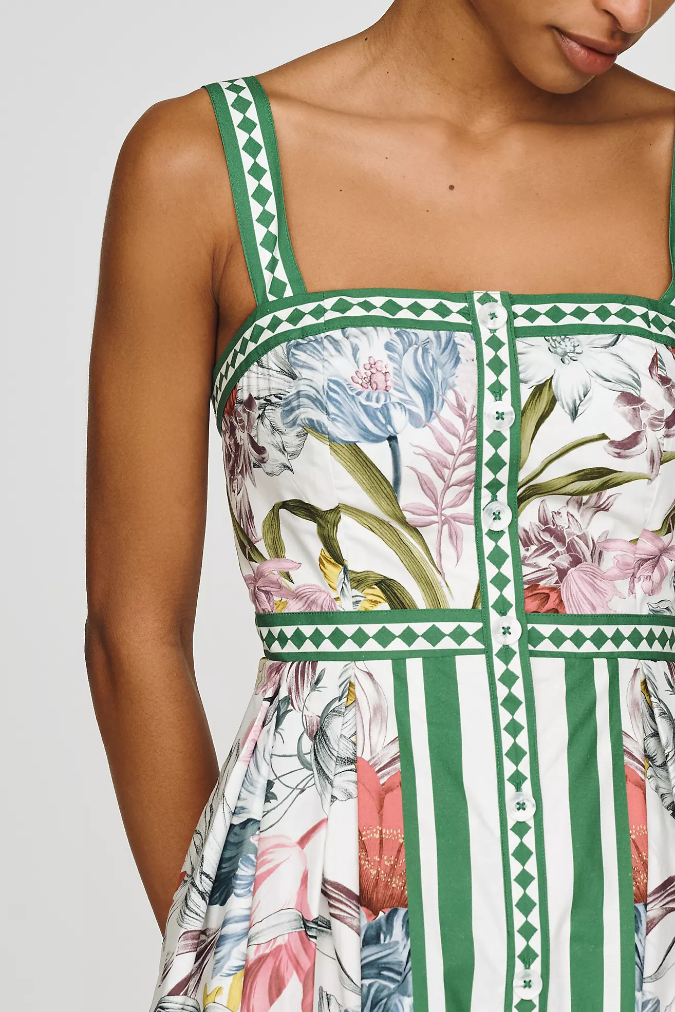 Maeve Cotton Printed Midi Dress | Anthropologie (US)