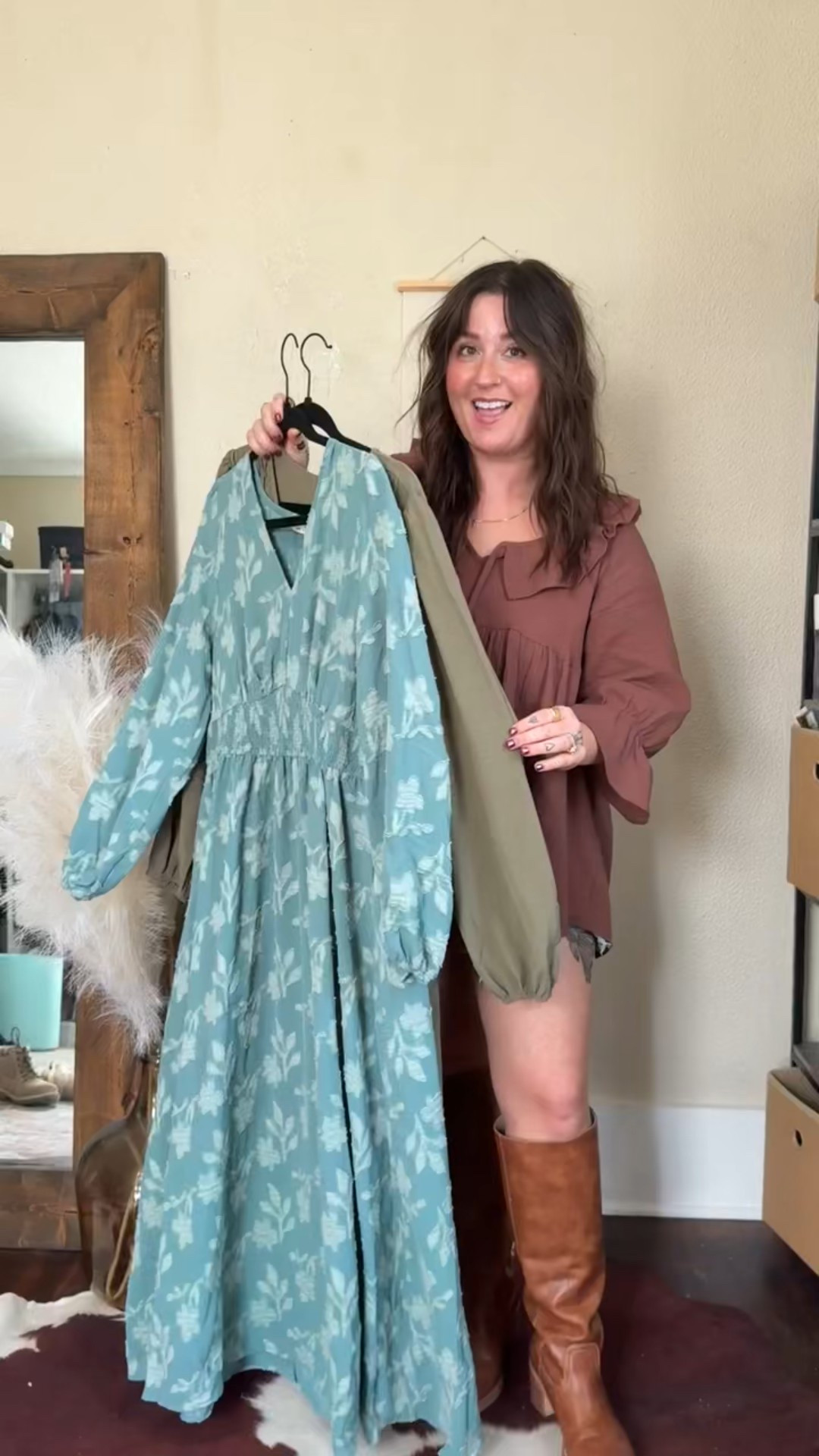 Two fall occasion dresses! Wearing medium 5’1 size 8/10

#LTKFindsUnder50 #LTKPetite #LTKootd