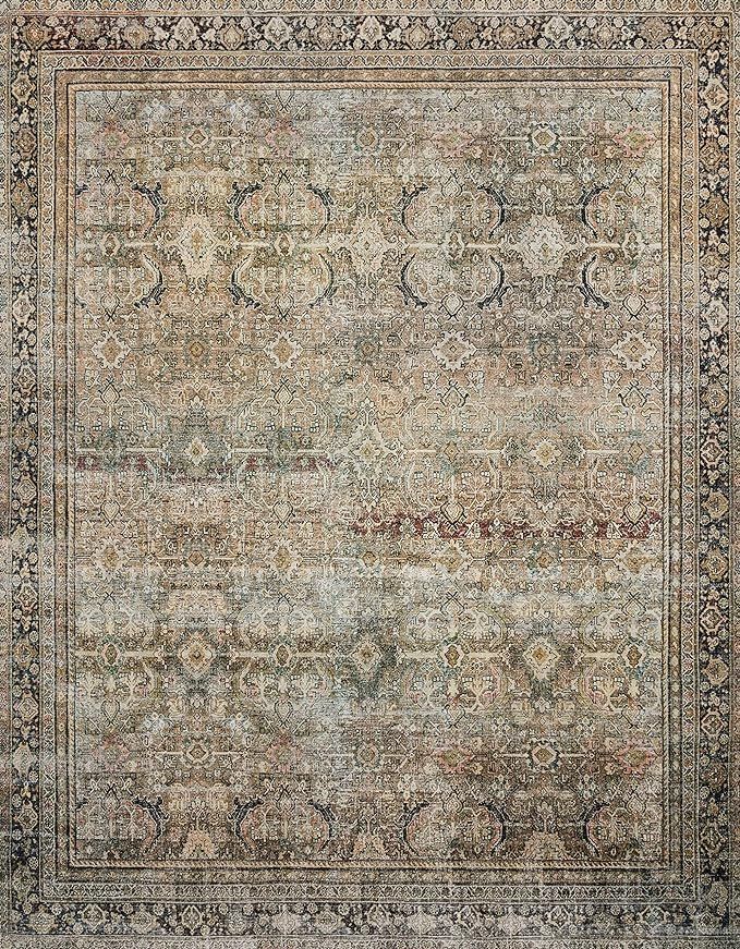 Loloi LAYLA Collection, LAY-03, Olive/Charcoal, 2'-6" x 12'-0", 13" Thick, Runner Rug, Soft, Dura... | Amazon (US)