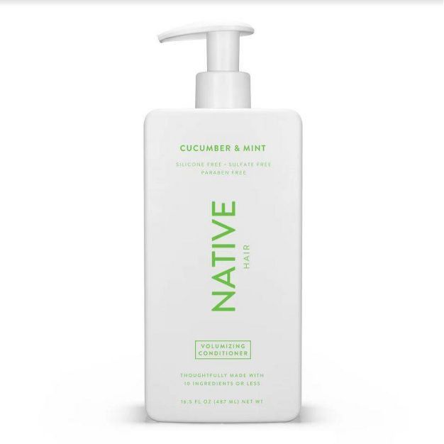 Native Vegan Cucumber & Mint Natural Volume Conditioner, Clean, Sulfate, Paraben and Silicone Fre... | Target