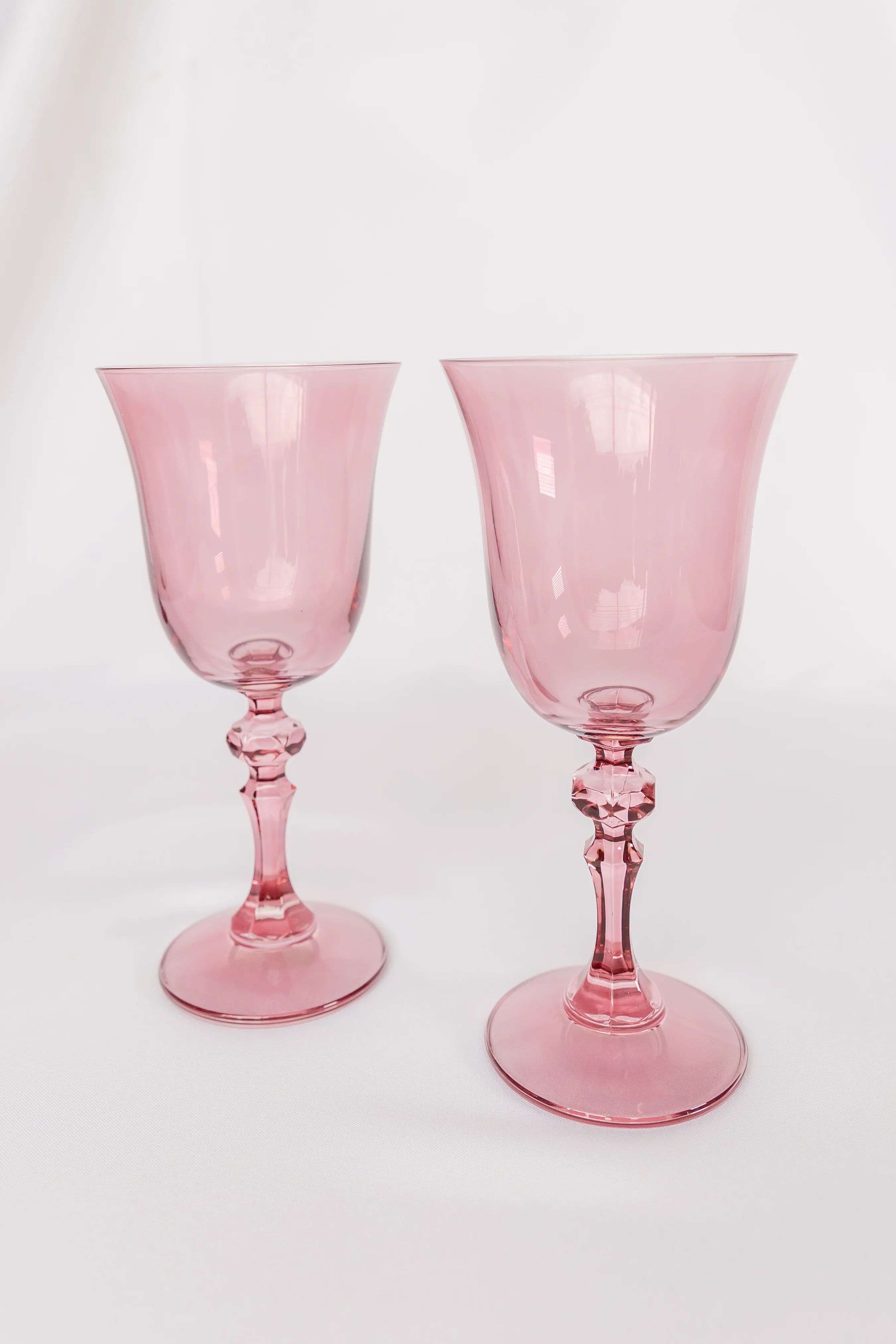 Estelle Colored Regal Goblet - Set of 2 {Rose} | Estelle Colored Glass