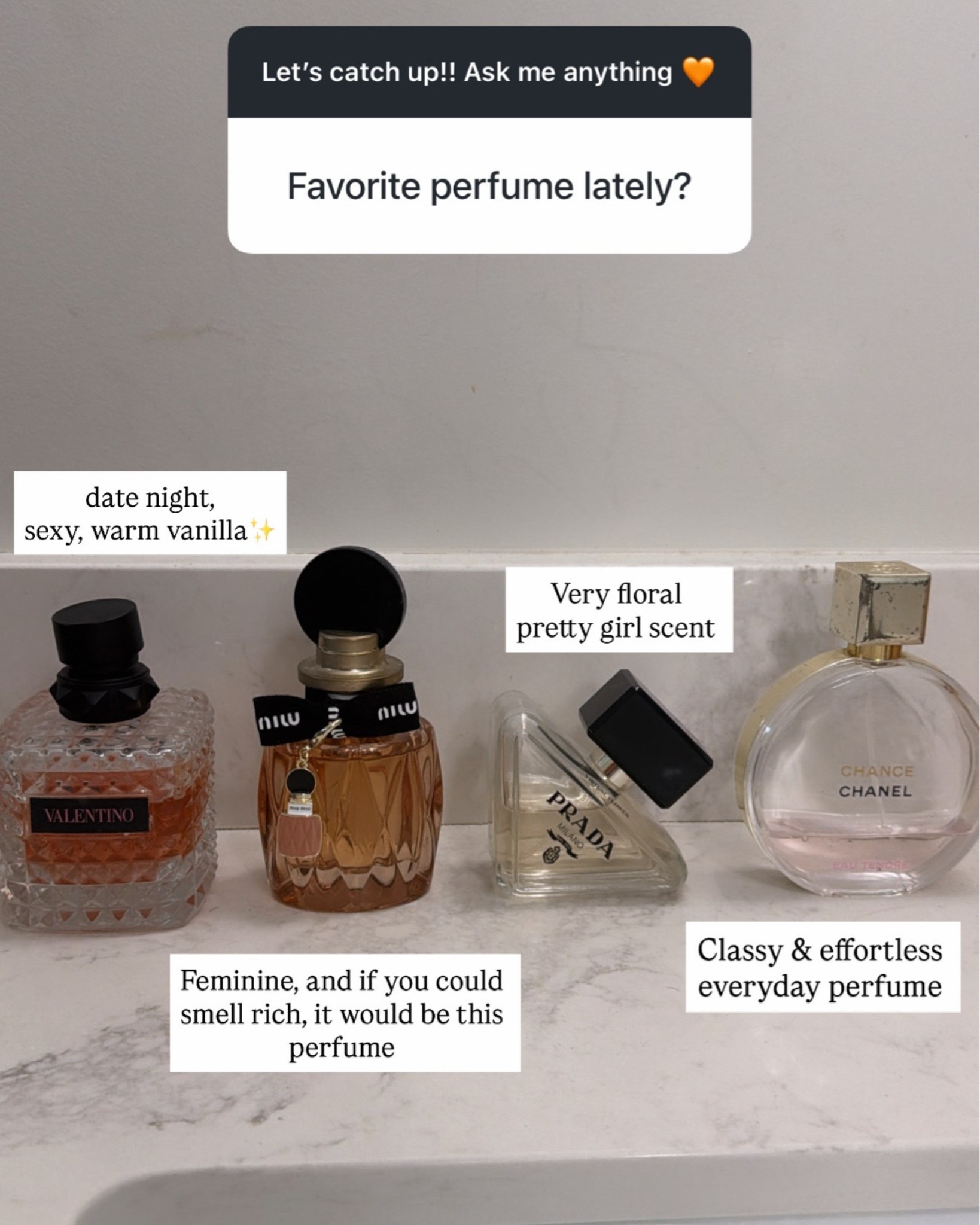 My favorite perfumes !