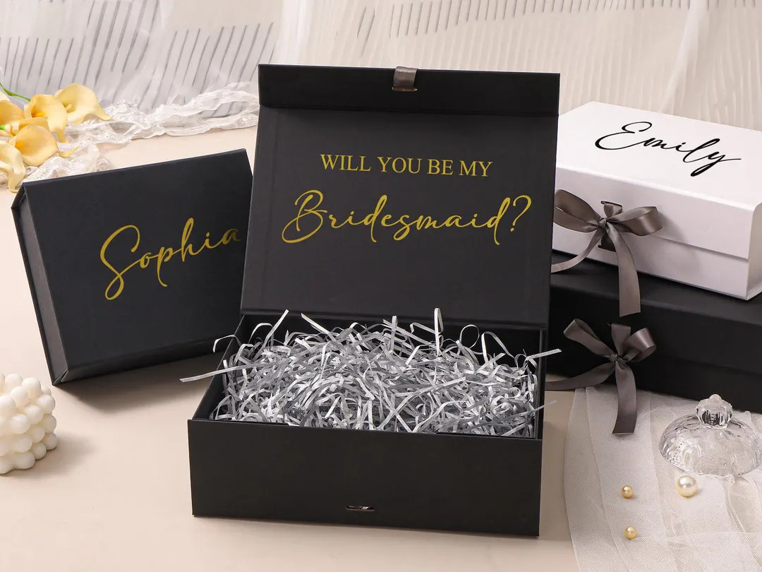 Personalized Magnetic Ribbon Box,custom Name Bridesmaid Proposal Gift Box,bridal Shower Box,will ... | Etsy (US)