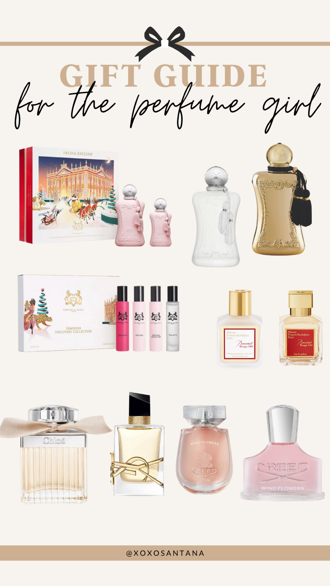 Gift guide for the perfume girl! These are amazing gifts for all the girls who love smelling elegant and expensive 😉🥰
Included all my favorites! I wear all these fragrances interchangeably so I would consider them all to be favorites!💗 
I included baccarat rouge of course, a few from Creed, Chloe, YSL, and my favorite Parfum de Marly 😍✨

#LTKHoliday #LTKbeauty #LTKGiftGuide