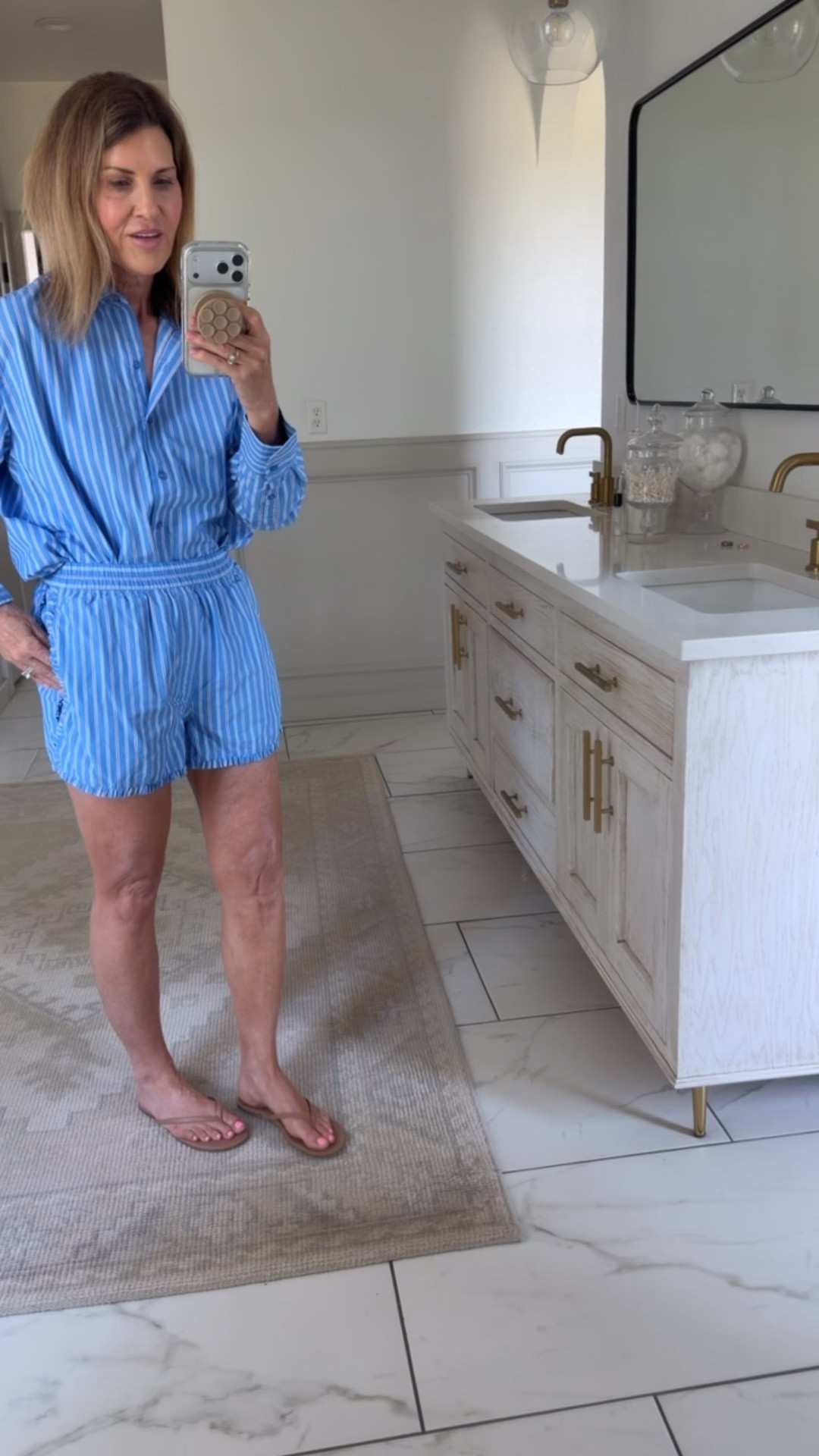 Wearing a size small top and small short

#LTKOver40