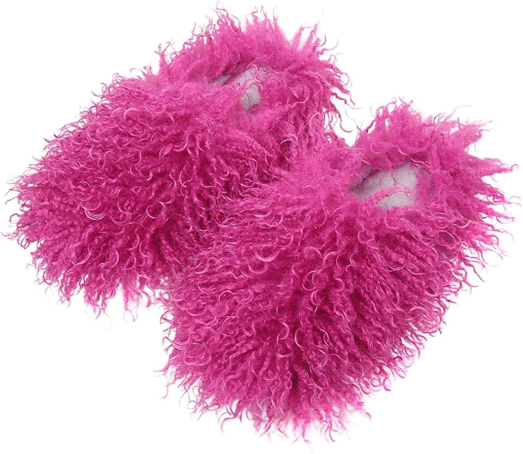Cuddly Slippers Women's Fluffy Faux Fur Slippers Soft Flat Plush Slippers Unisex Non-Slip Warm wi... | Amazon (UK)