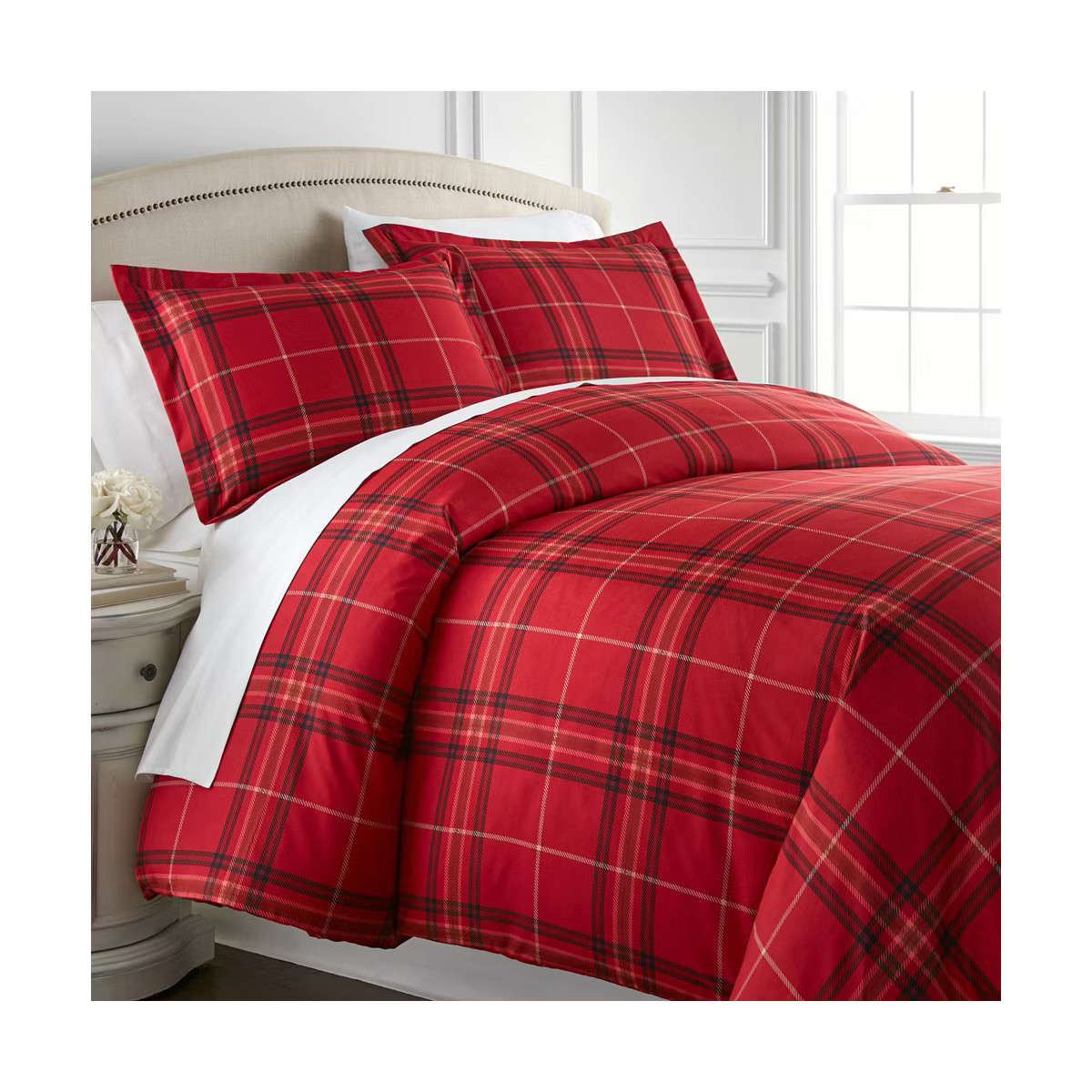 Southshore Fine Living Vilano Plaid Oversized Down Alternative Comforter Set | Target