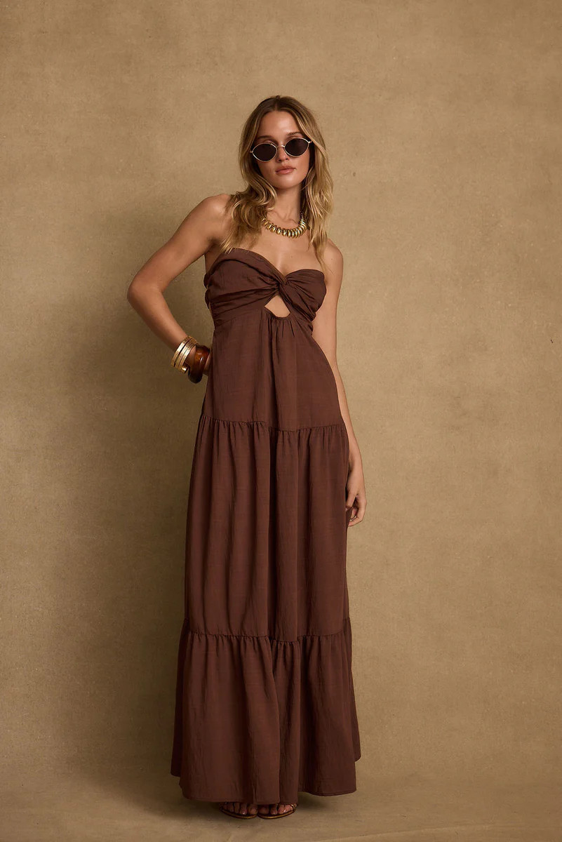 Mara Mocha Maxi Dress | 12th Tribe