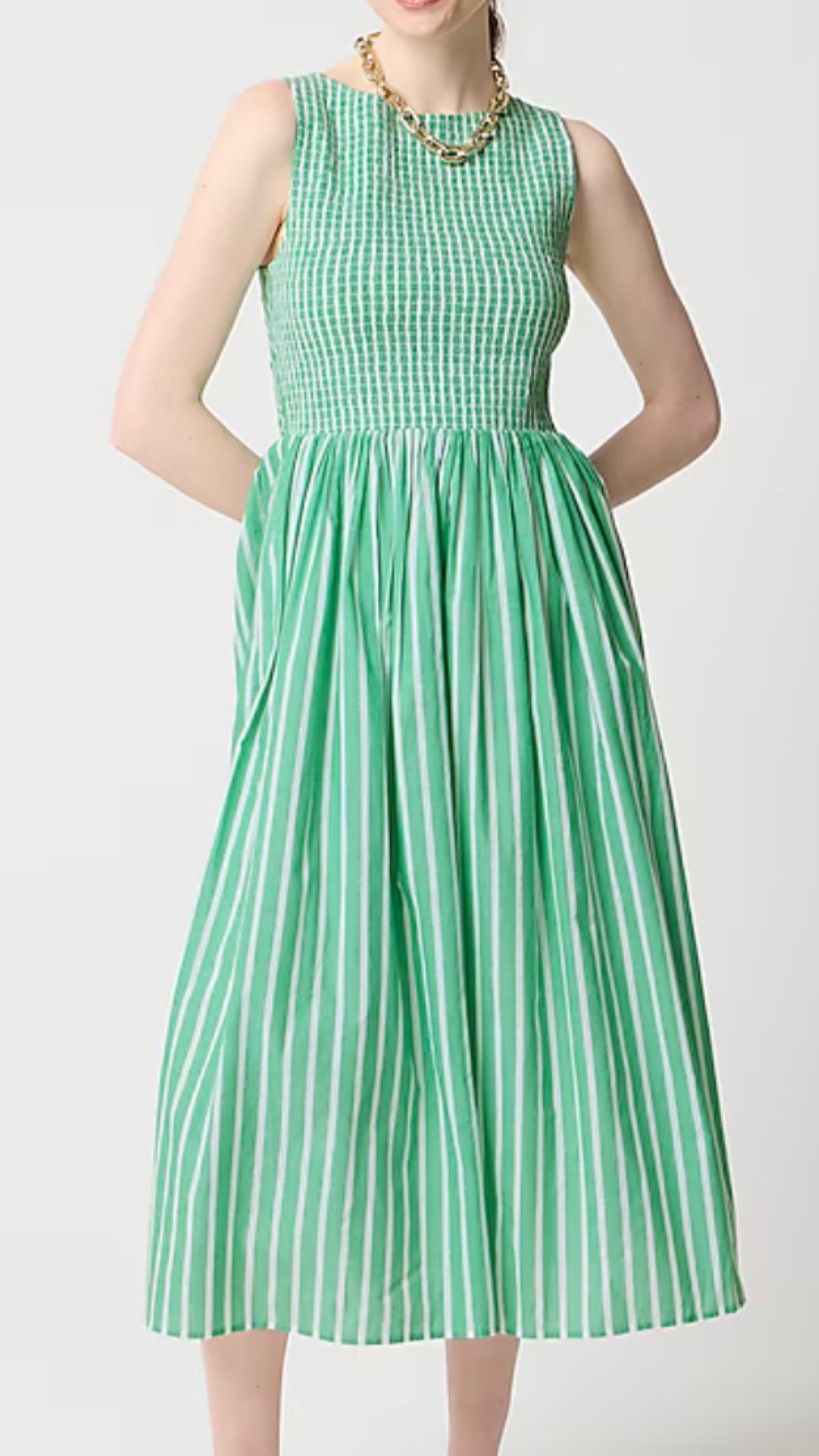 Smocked maxi from J. Crew Fav Tory!

#LTKFindsUnder100 #LTKSeasonal