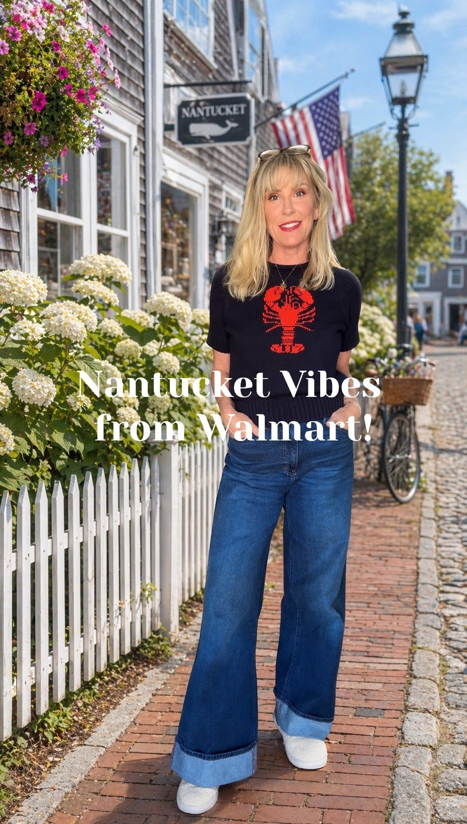 Summer in Nantucket sounds good to me! Check out these Ralph Lauren / Nantucket vibes from the Walmart! 🤯 

I am in a M in the top and 8 in the jeans. I could have gone down in both  

#LTKOver40 #LTKootd #LTKMidsize
