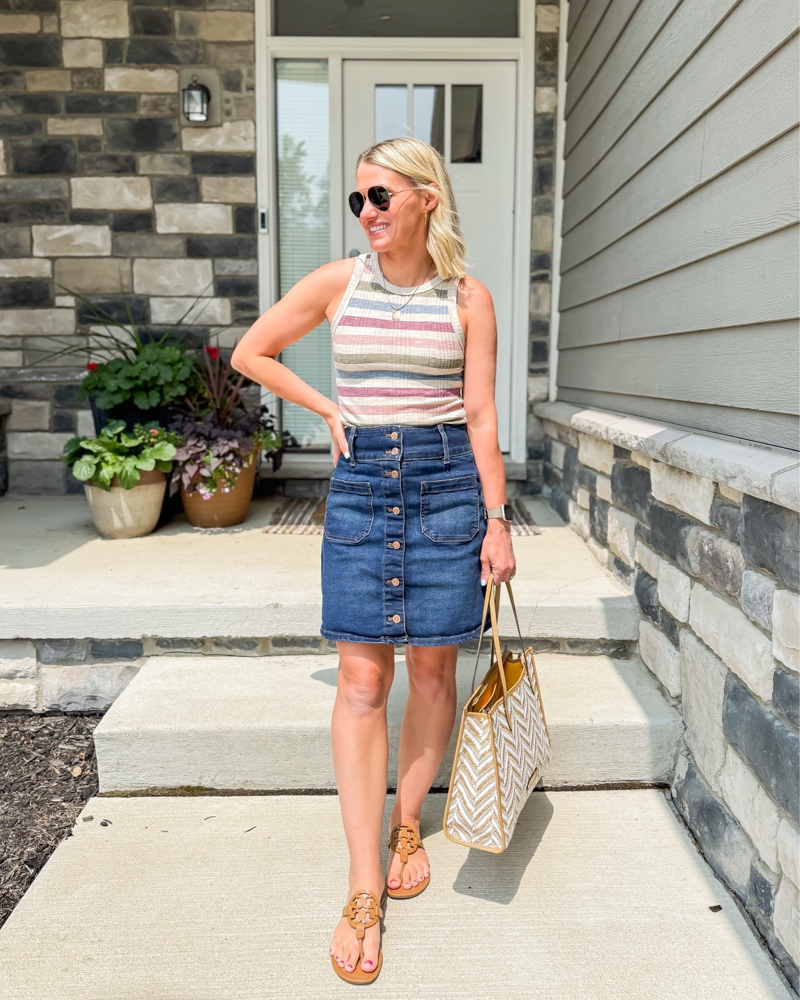 Summer outfit idea! I love this tank top from @maurices 
Top- xs
Skirt- 0

#LTKootd #LTKOver40 #LTKPetite