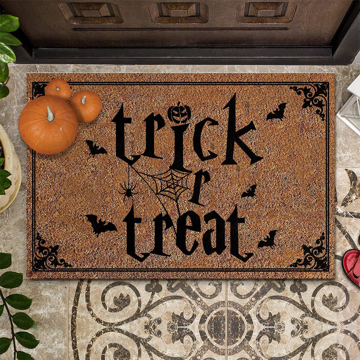 Shopslong Halloween Outdoor Welcome Mat, Halloween Decorations Door Mat Indoor Entrance for Outdo... | Walmart (US)