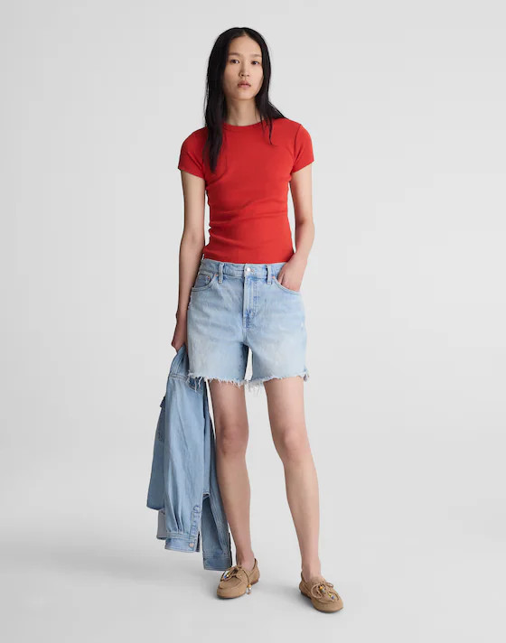 The '90s Crewneck Tee in Compact Cotton | Madewell