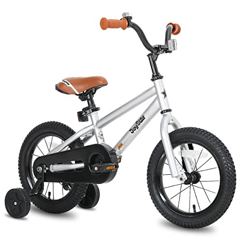 JOYSTAR 12 Inch Kids Bike for 2 3 4 Years Boys Girls Gifts Bikes Unisex Child Bicycle with Training Wheels BMX Style 85% Assembledv Silver | Amazon (US)