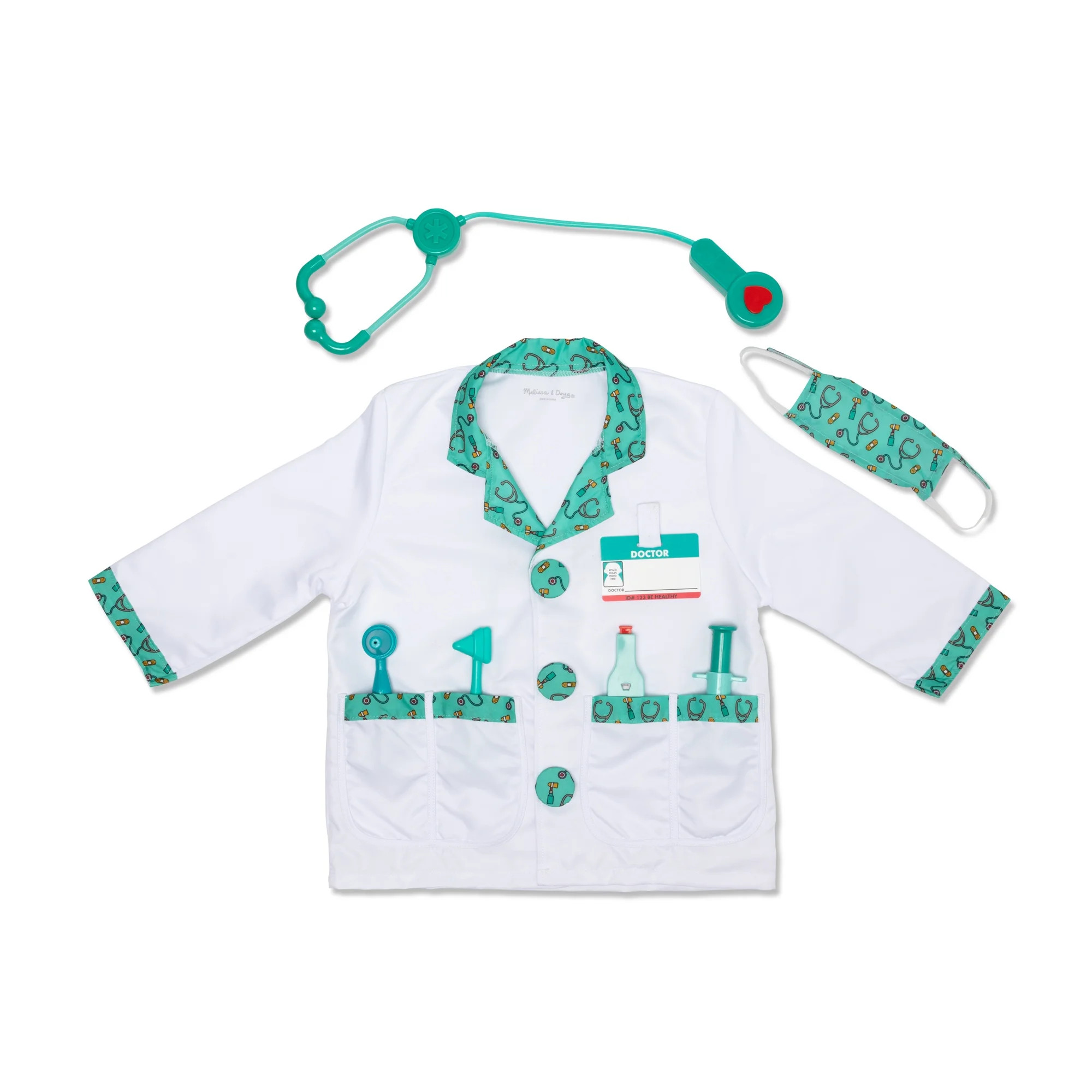 Melissa & Doug Doctor Role Play Costume Dress-Up Set (8 Pcs) | Walmart (US)