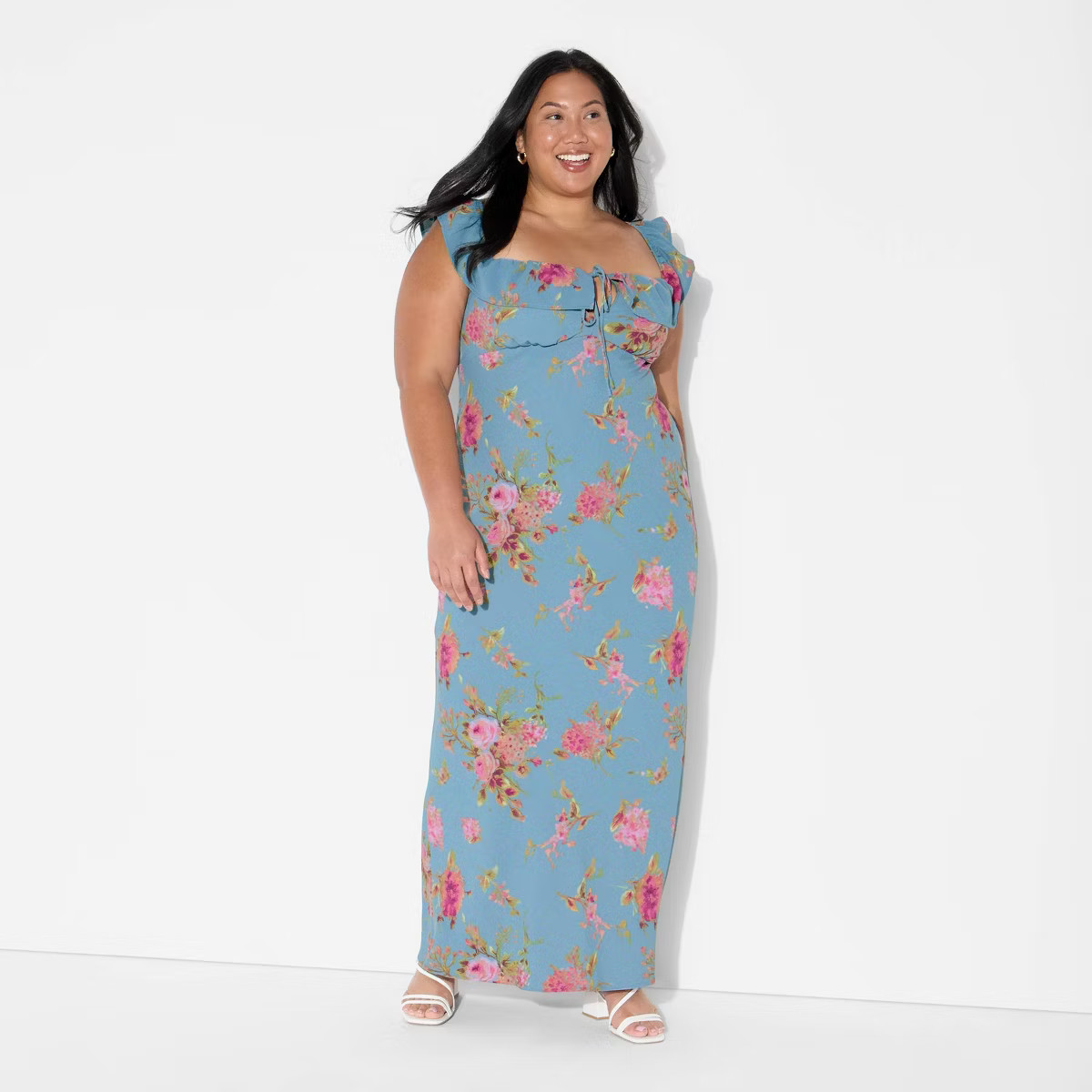 Women's Flounce Sleeve Maxi Empire Waist Dress - Wild Fable™ | Target