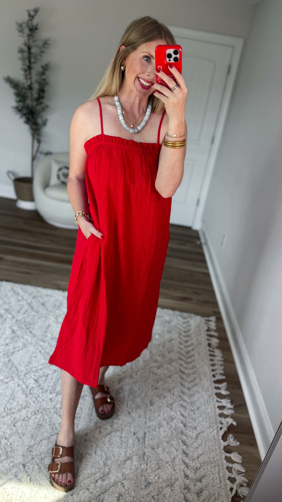 Daily try on, Walmart outfit, Walmart style, Walmart try on, time and tru, red midi dress

#LTKmomlife #LTKootd