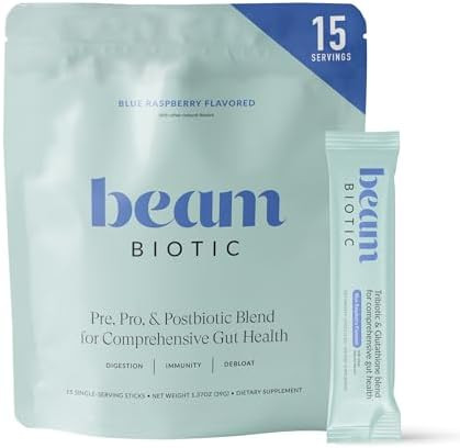 BEAM Biotic Probiotics for Women – Gut Health & Digestive Health Powder with Pre, Pro & Postbio... | Amazon (US)