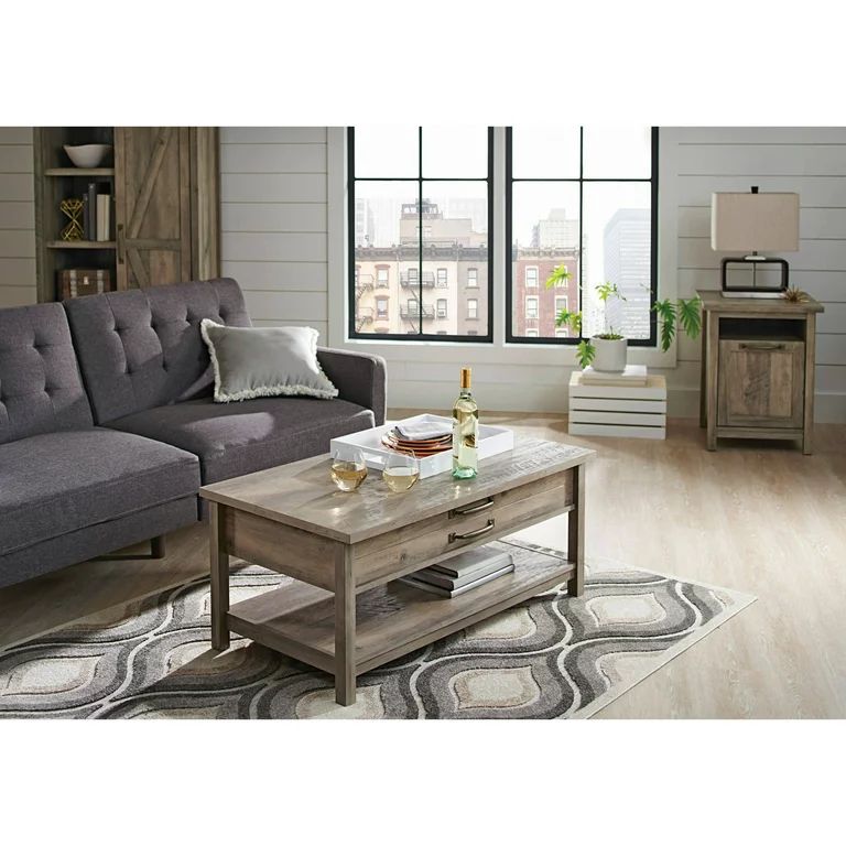 Better Homes & Gardens Modern Farmhouse Lift-Top Coffee Table, Rustic Gray Finish | Walmart (US)