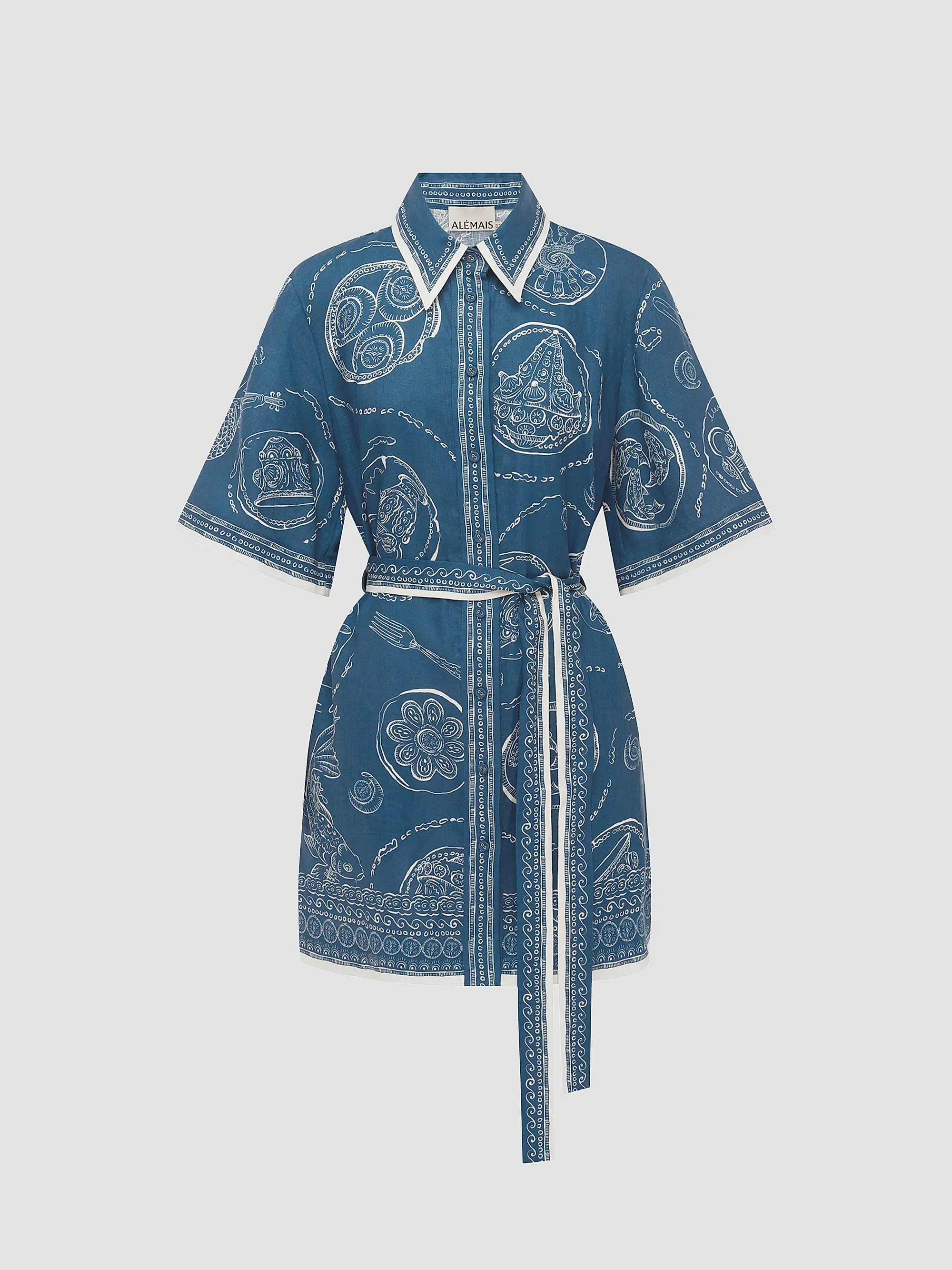Lucky Printed Linen Mini Dress | Saks Fifth Avenue