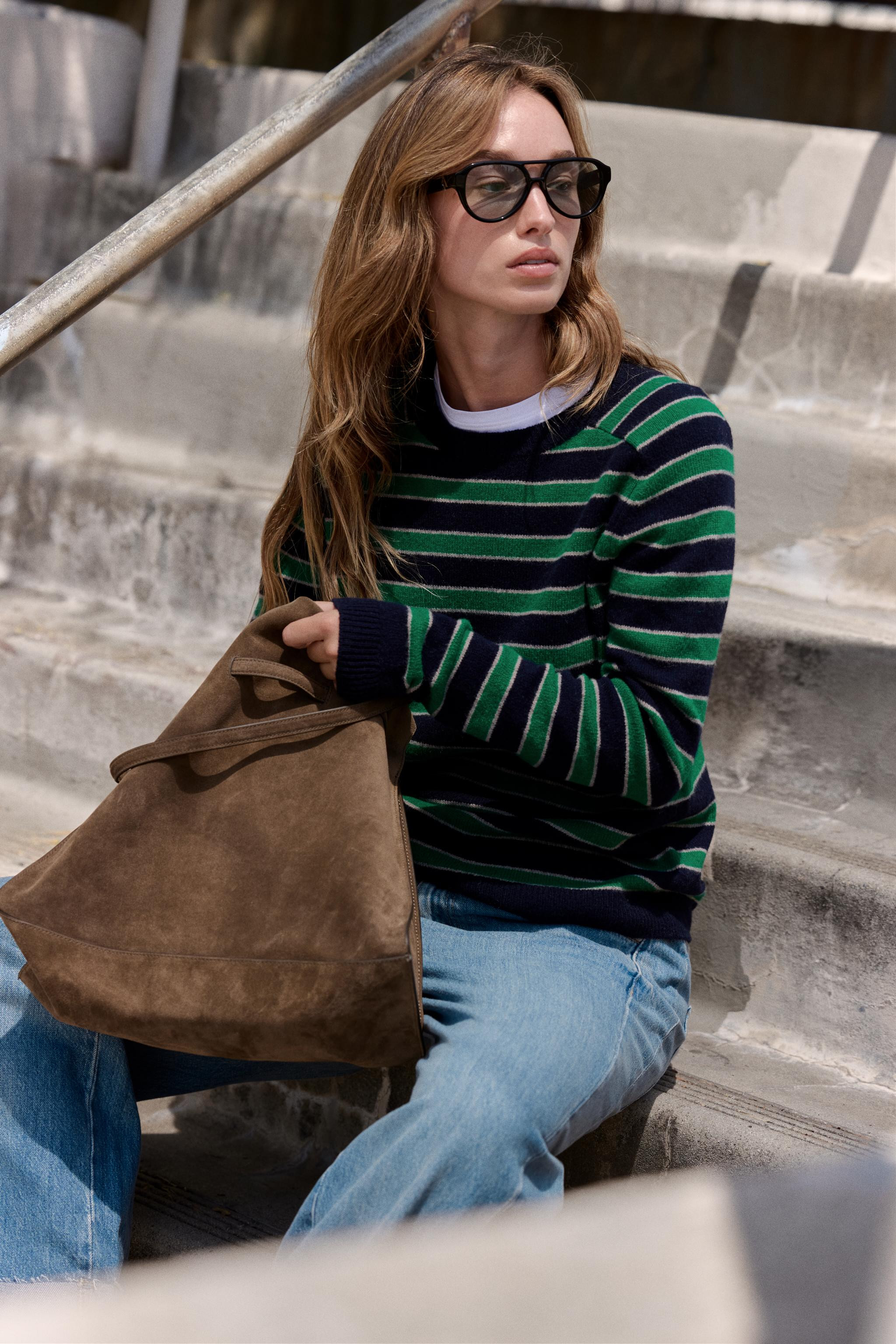 STRIPED 100% WOOL JUMPER | Zara UK