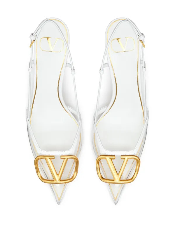 escarpins à détail VLogo | Farfetch Global