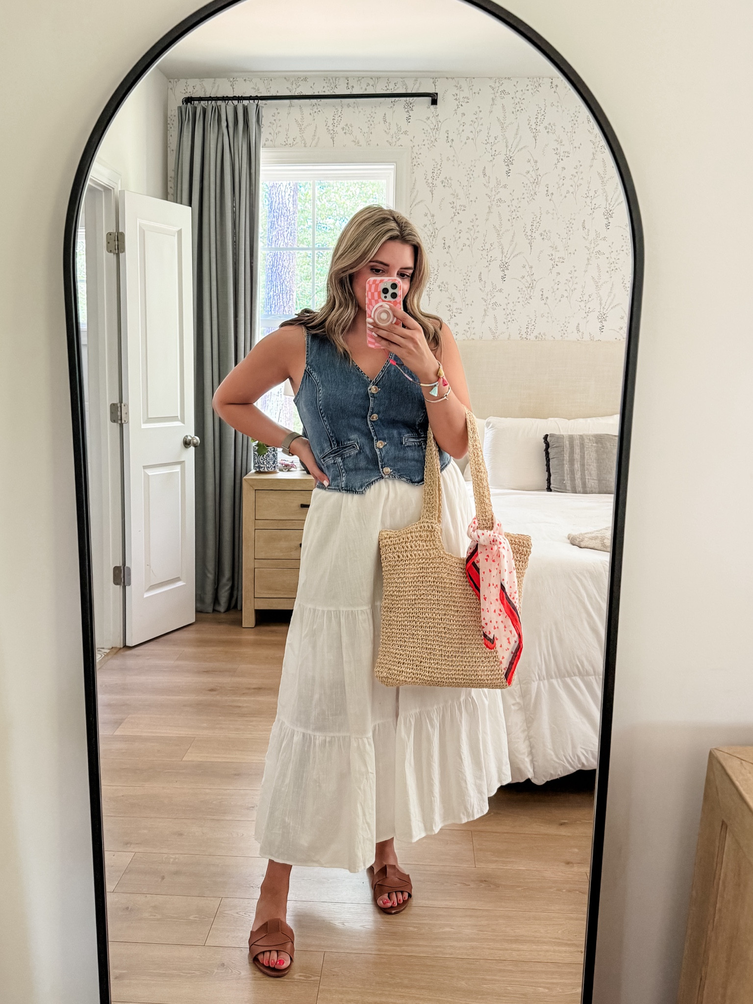 Summer outfit ideas for 4th of July / July fourth. Size up in vest. Skirt fits tts. 

#LTKFindsUnder50