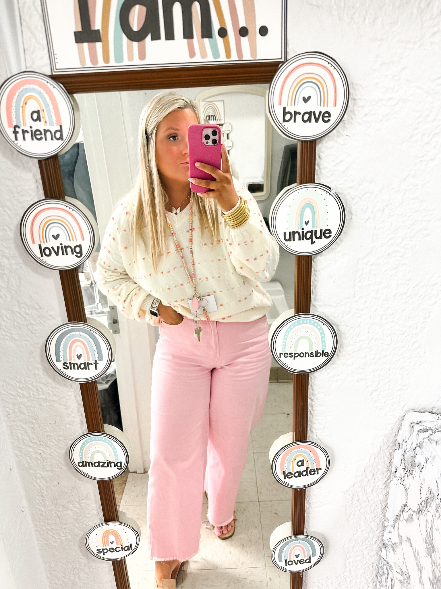 Teacher OOTD. Outfit of the day. Teacher outfits. Kindergarten teacher. Work wear. Fun outfits. Colorful outfits. Free people dupe. Space buns. Skirt. Teacher tee. Casual. Comfy. Elementary school. Headband. Teacher shirt. Learning. Teacher life. Jumpsuit. Boilersuit. Pink

#LTKFind #LTKworkwear #LTKunder50