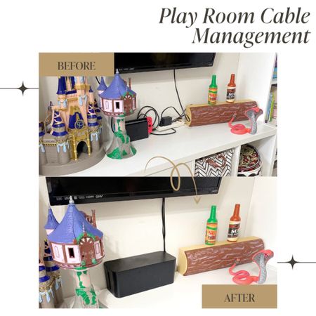 Loving this transformation using the Cable Management Boxes from Blue Key World! It was the perfect solution for cleaning up the messy cords, and I was even able to get the Nintendo Switch charger in there! Check them out on Amazon for all of your cable management organization needs!

#LTKhome #LTKFind #LTKunder50